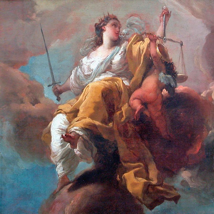 Gaetano Gandolfi - Allegory of Justice Painting by Les Classics - Fine ...