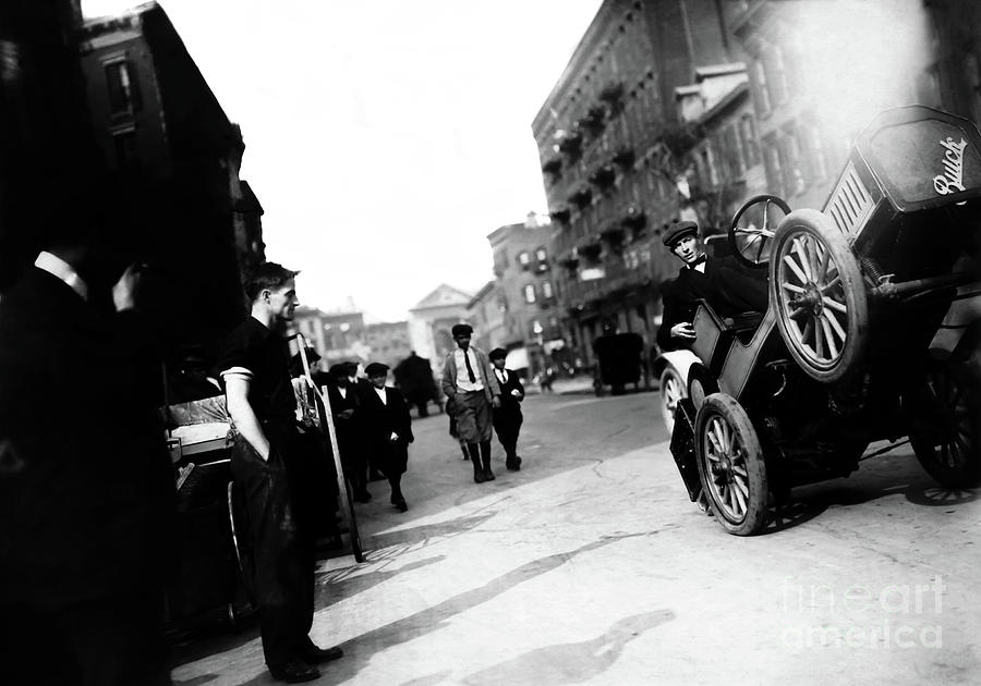 Gag Photo with Buick 1910s Photograph by Sad Hill - Bizarre Los Angeles Archive