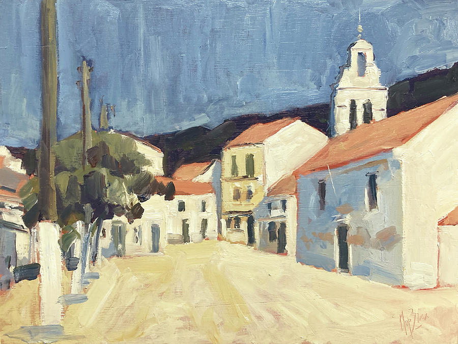 Gaios in the morning Painting by Nop Briex