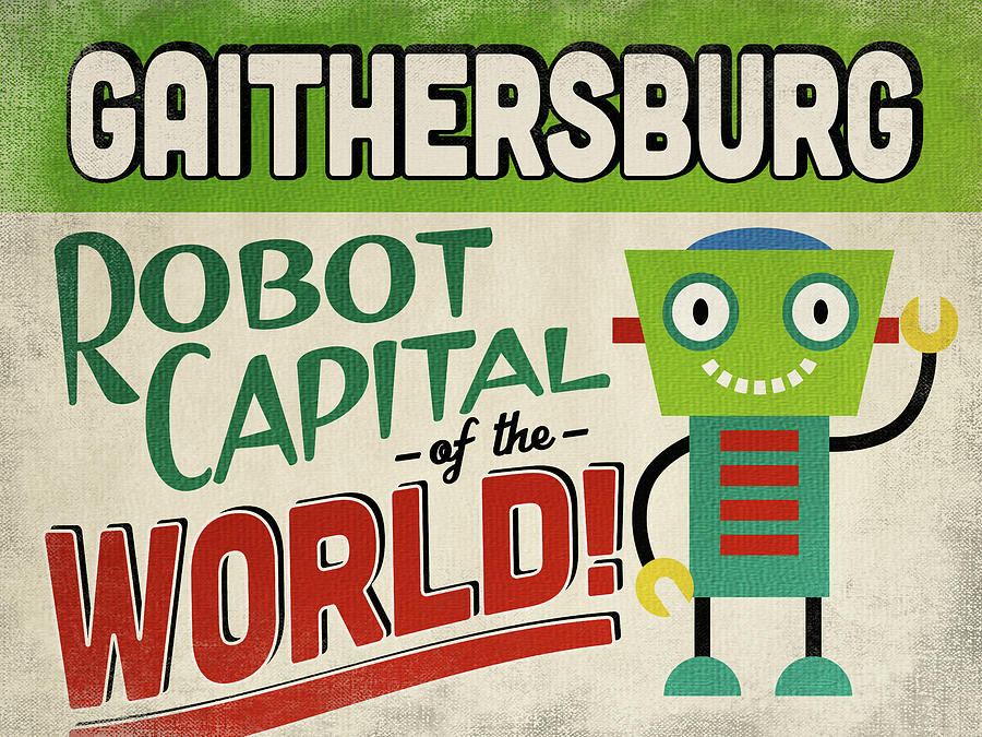 Gaithersburg Maryland Robot Capital Digital Art by Flo Karp