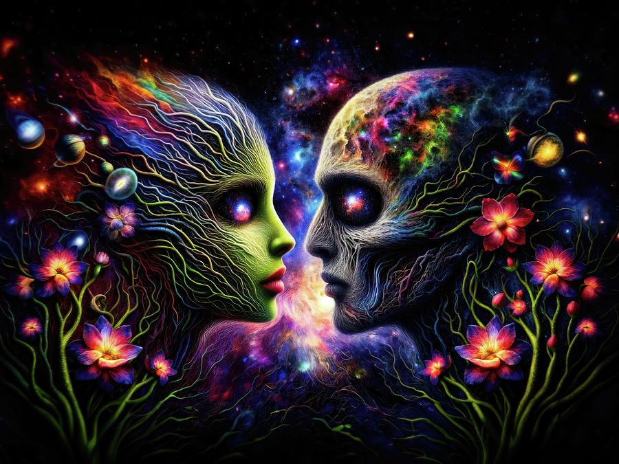 Galactic Symbiosis Digital Art by Bill and Linda Tiepelman