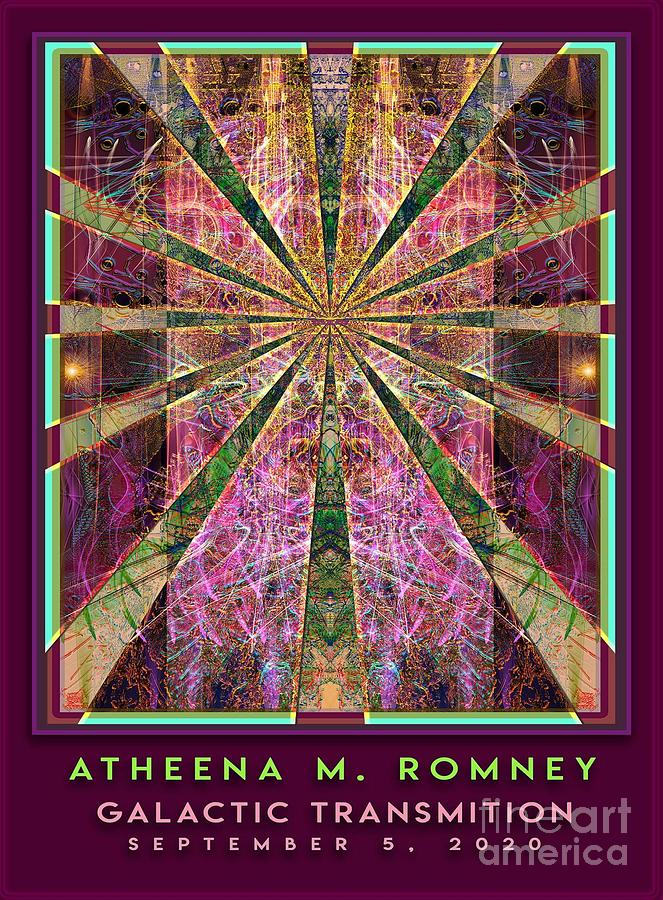 Galactic Transmission 9-5-20 Mixed Media by Atheena Romney