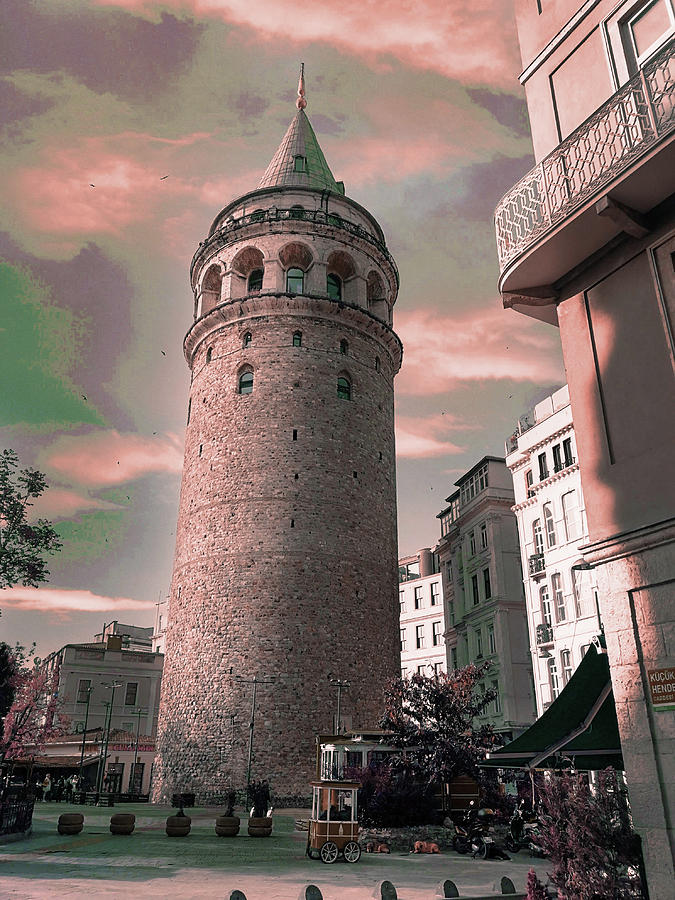 Galata Tower In Istanbul - Surreal Art Digital Art