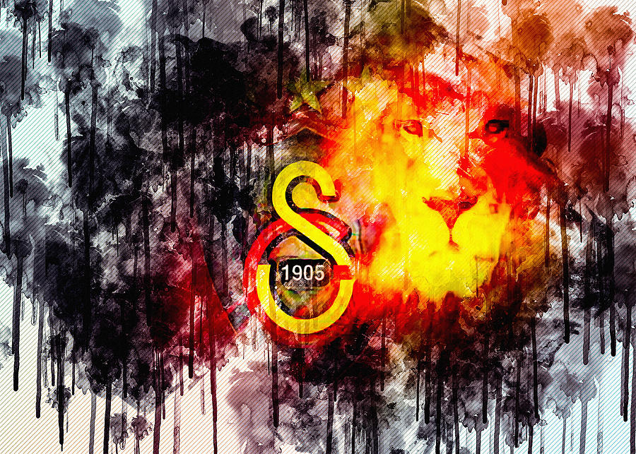 Galatasaray Fc Fan Art Logo Super Lig Turkish Football Club Digital Art