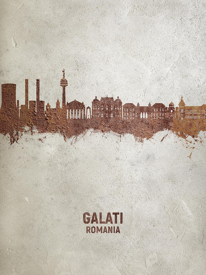 Galati Romania Skyline #92 Digital Art by Michael Tompsett