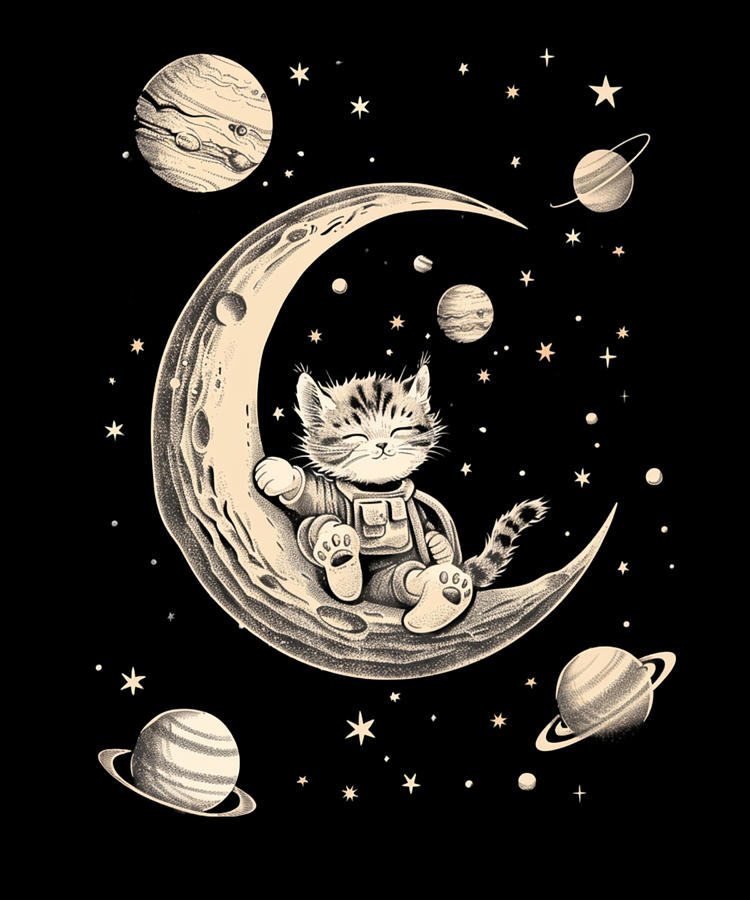 Galaxy Grazers Goat's Cat Astronaut Crew Digital Art by Pamela Caffey ...