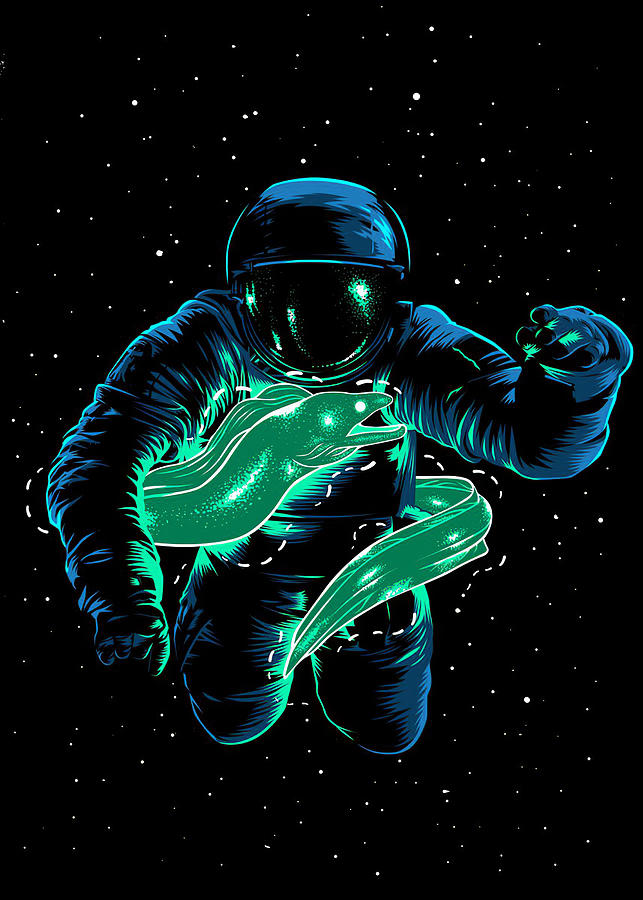 Galaxy Green Astronaut Digital Art by Towery Hill - Fine Art America