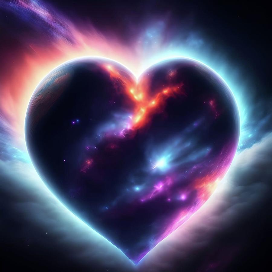 Galaxy heart 1 Digital Art by Bethany Bracy - Fine Art America