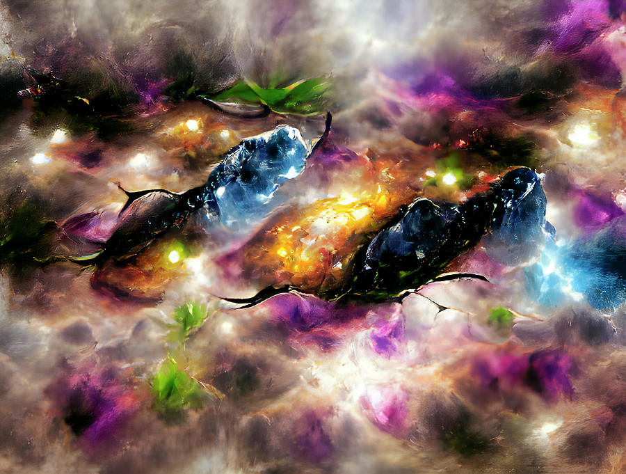 Galaxy nebula space stars celestial Photograph by Karen Foley