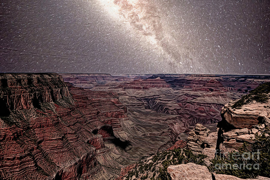 Galaxy Skies Grand Canyon  Photograph by Chuck Kuhn