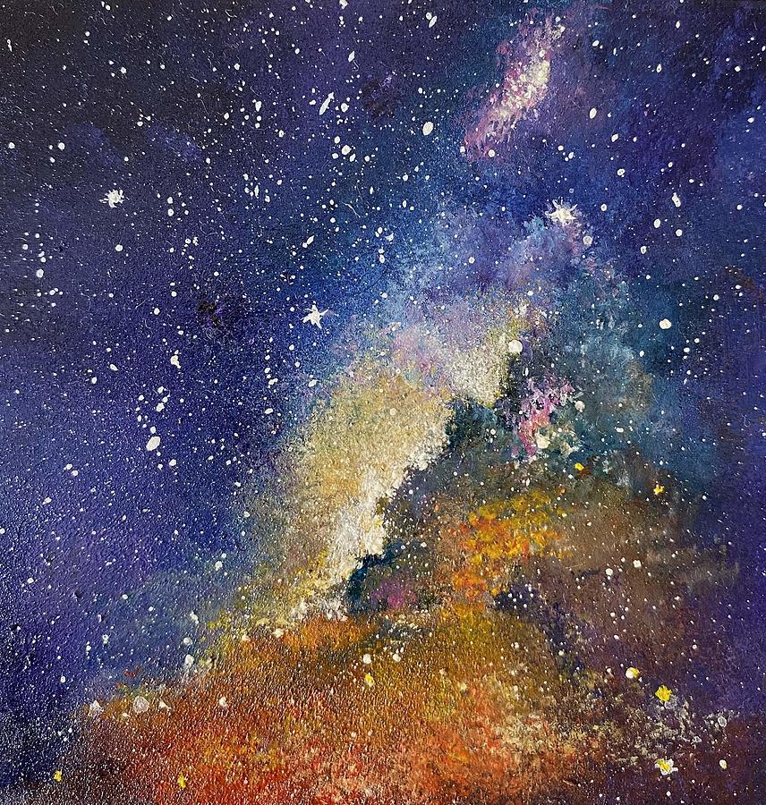 Galaxy with stars Painting by Mitali Sule - Fine Art America