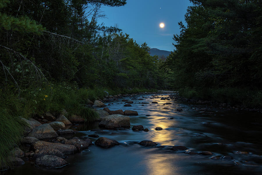 Gale River Moon Photograph by White Mountain Images