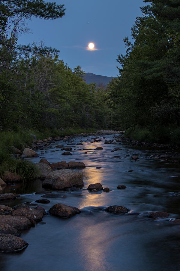 Gale River Moonrise Photograph by White Mountain Images