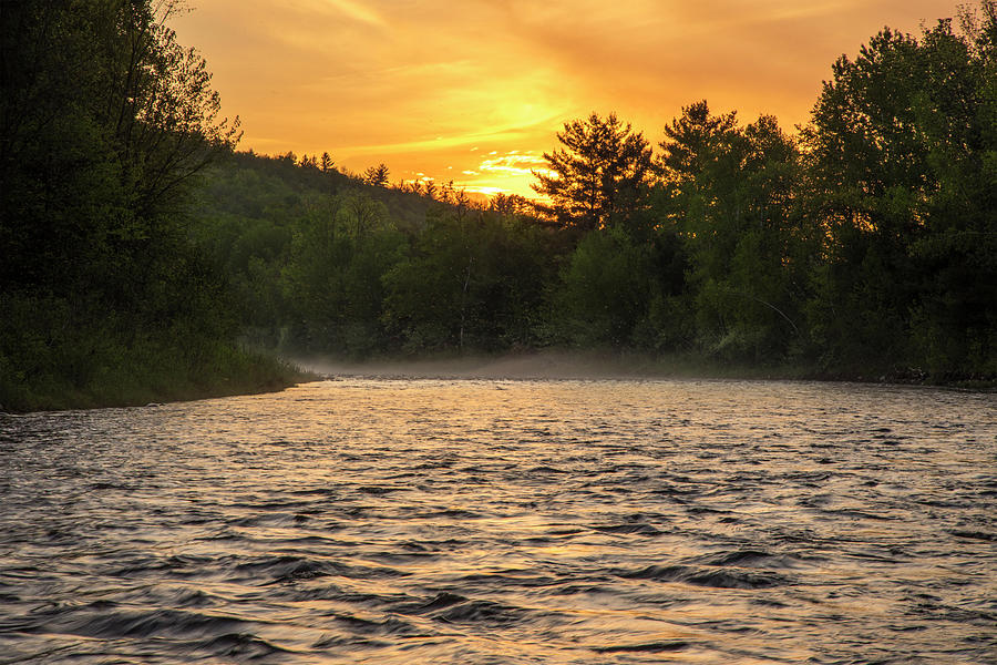 Gale River Stormy Sunset Photograph by White Mountain Images