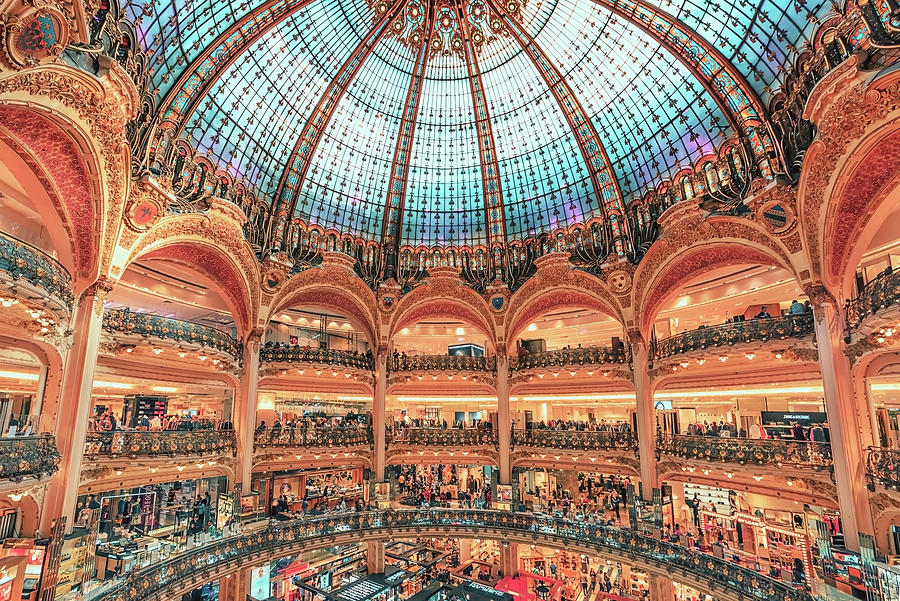 Architecture Photograph - Galeries Lafayette Shopping Mall by Manjik Pictures