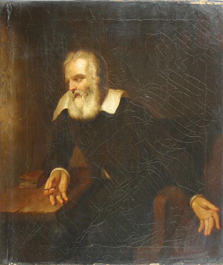 Galileo in prison Painting by unknown One of its former owners had - Pixels