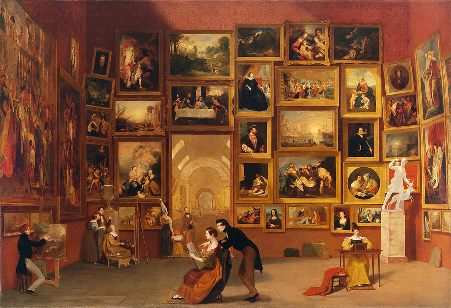 Gallery Of The Louvre - Samuel Morse Painting by War Is Hell Store