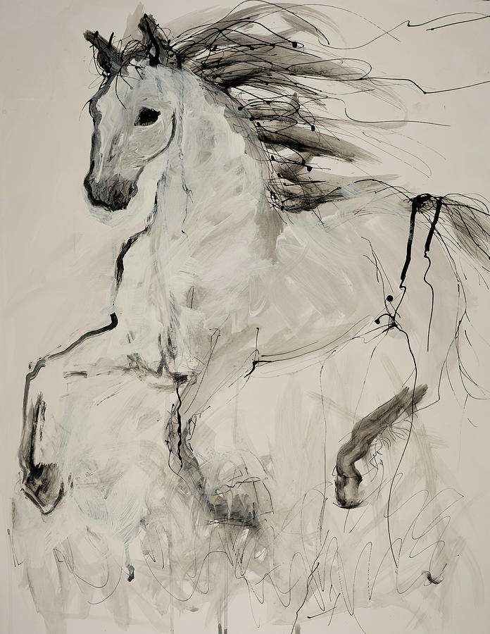 Galloping Painting by Elizabeth Parashis