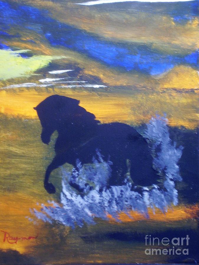 Galloping Horse -121 Painting by Raymond G Deegan