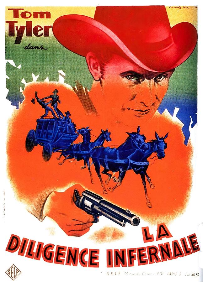 Galloping Thru, 1931 - art by Roger Jacquier Mixed Media by Movie World Posters