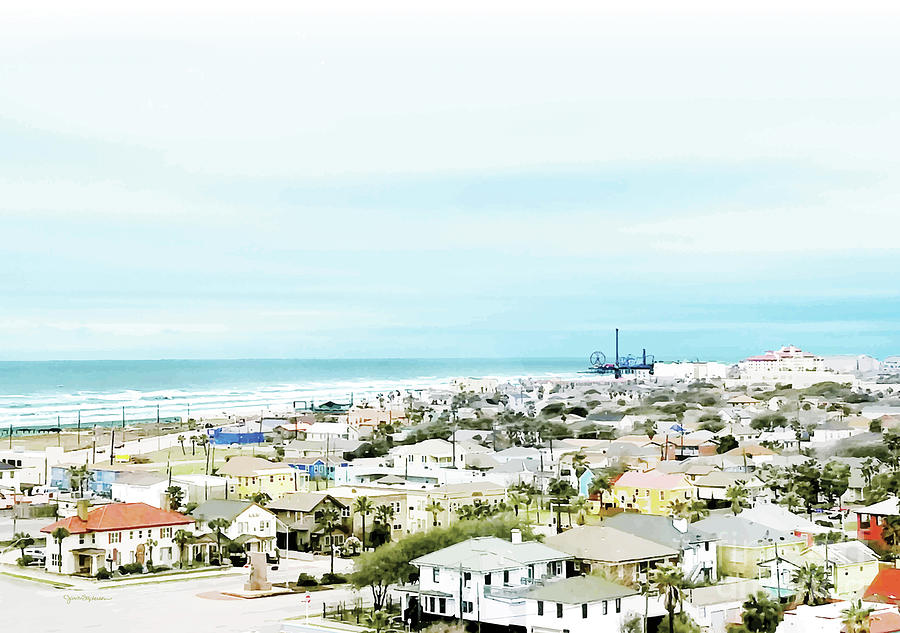 Galveston Coast Digital Art by Jan M Stephenson