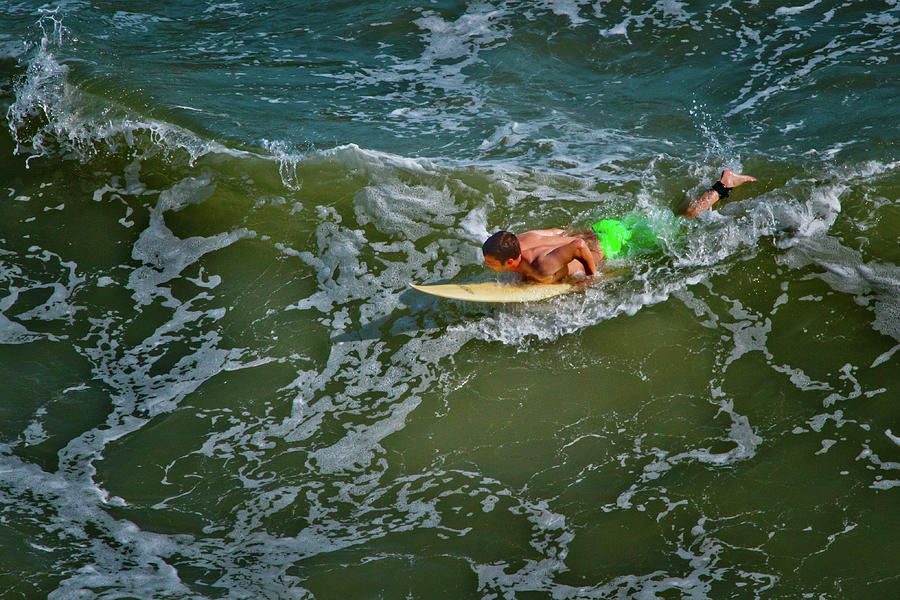 Galveston Surfer Photograph by Linda Unger