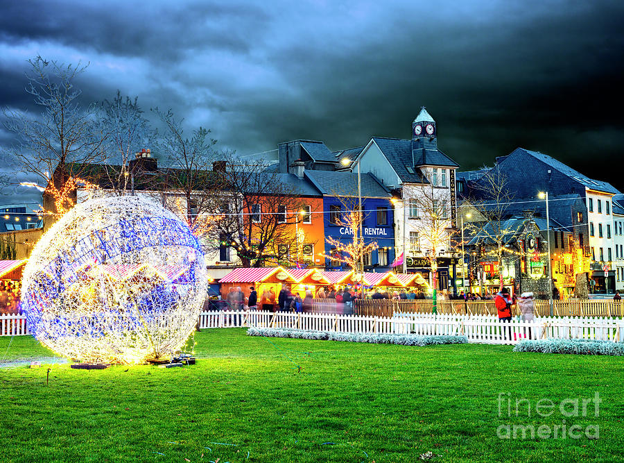 Galway Christmas Market Ball in Ireland Photograph by John Rizzuto