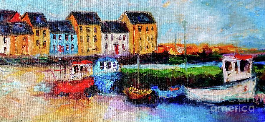 Galway city panoramic painting  Painting by Mary Cahalan Lee - aka PIXI