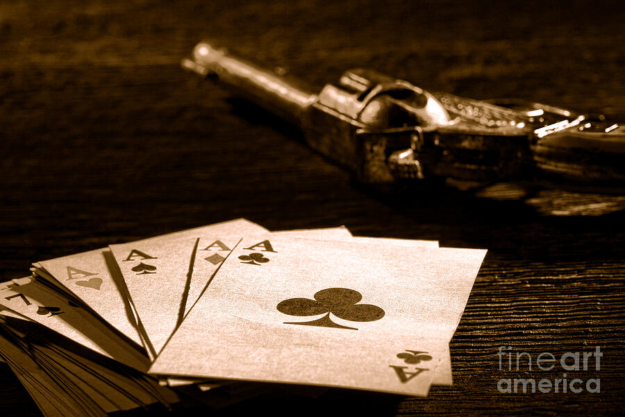 Gambler Danger - Sepia Photograph by American West Legend Gambler Danger - Sepia Photograph by American West Legend
