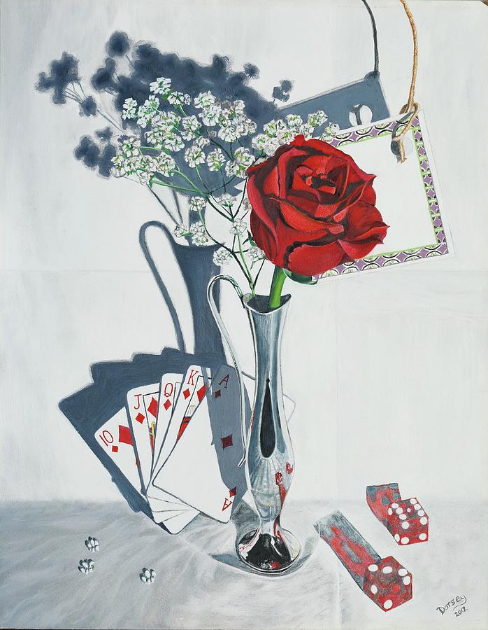 Gamblin Rose Painting by Dorsey Northrup