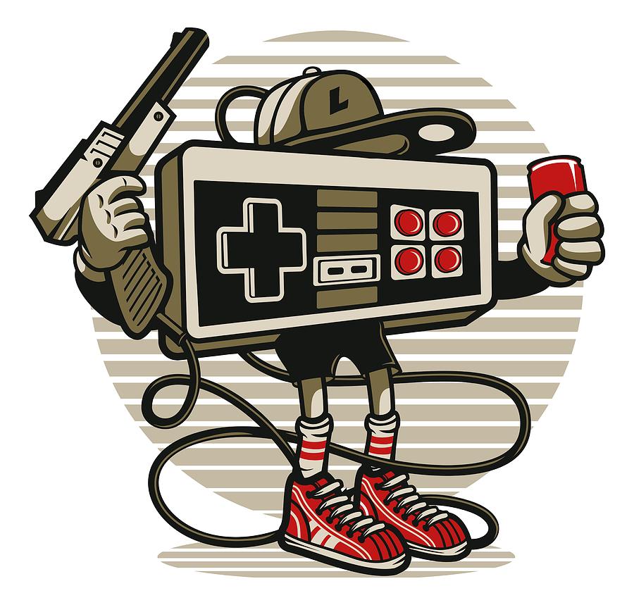 Vintage Digital Art - Game console by Long Shot