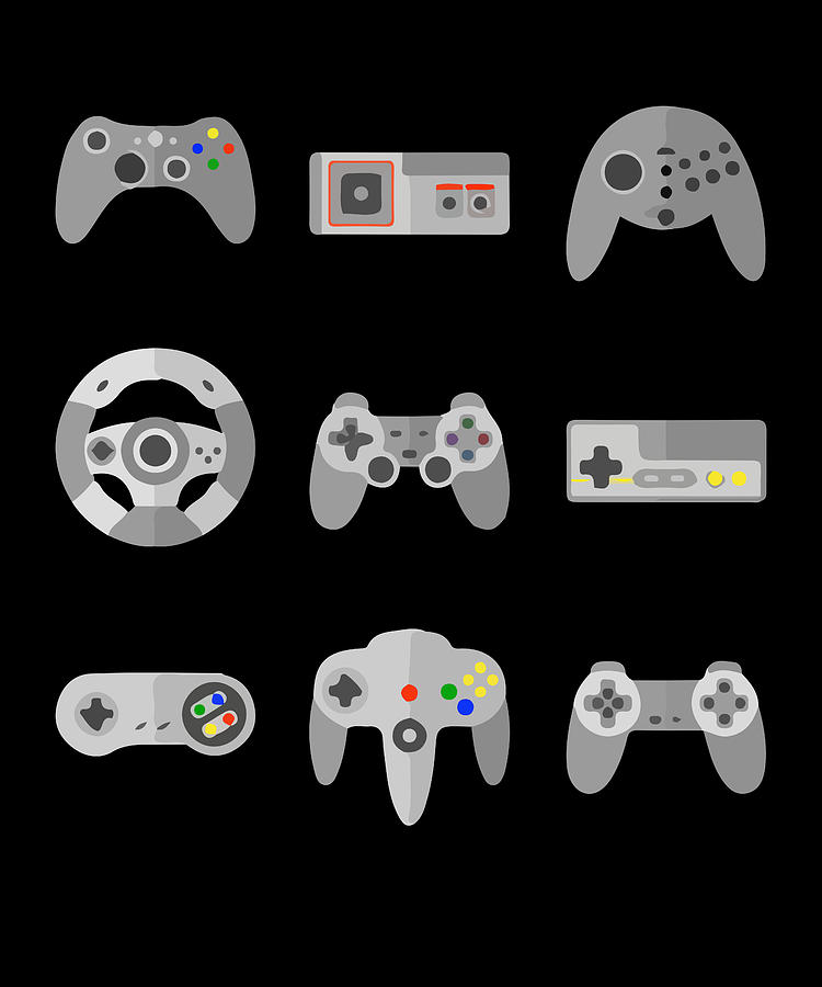 Game Console Vintage Collection Gift Digital Art by Florian Dold Art ...