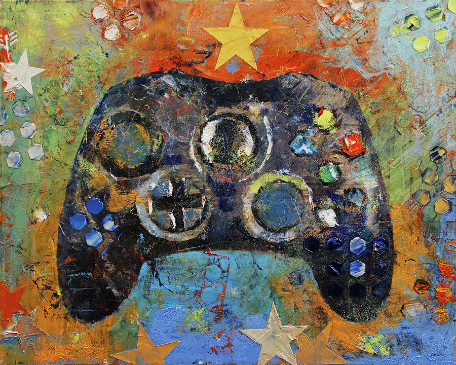 Sports Painting - Game Controller by Michael Creese