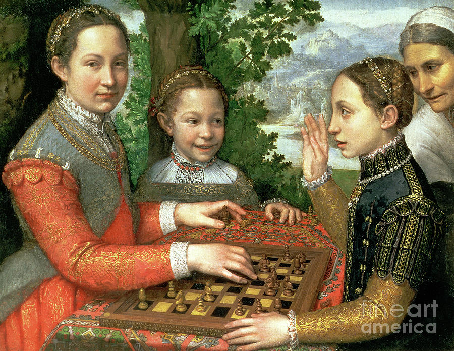 Game of Chess, 1555 Painting by Sofonisba Anguissola