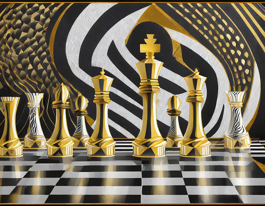 Game of Chess Mixed Media by Susan Rydberg