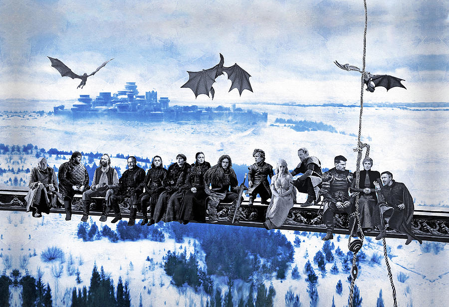 Game Of Thrones Digital Art - Game of Thrones on the Beam by PC Pixel Art Paul Coury
