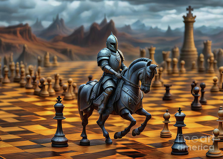 Game On A Game of Chess Mixed Media by Stephanie Laird