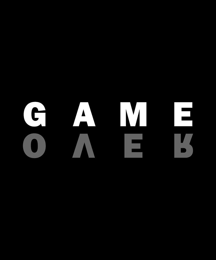Minimalist Digital Art - Game Over by Sarcastic P