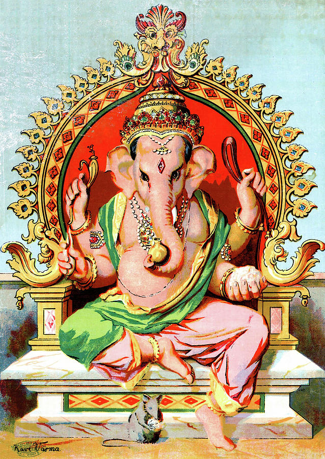 Ganapathi by Ravi Varma. Ganesha Painting by Orca Art Gallery | Fine ...