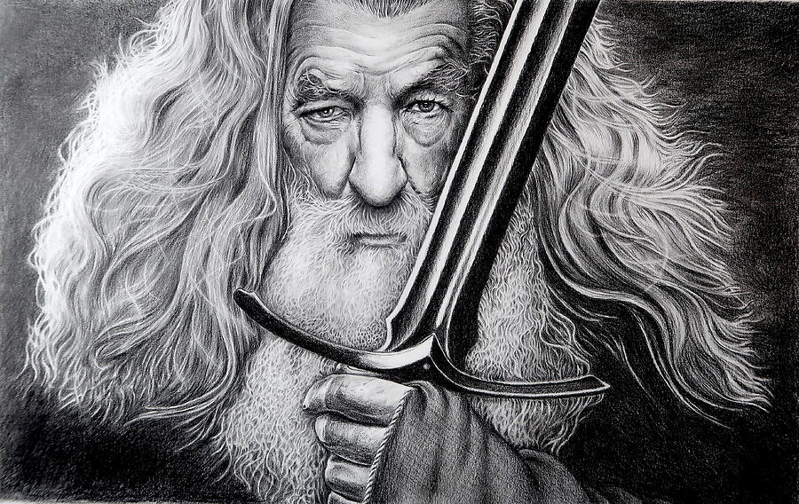 Gandalf Drawing by Amani Warrington