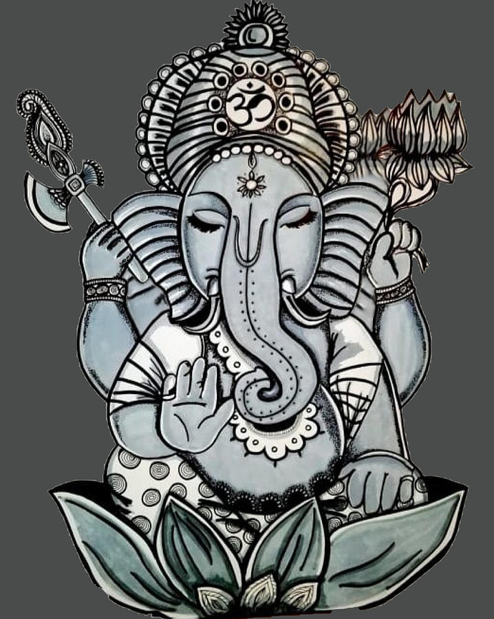 Hues n Shades: 5 Simple Drawings of Ganesha for Ganesh Chaturthi