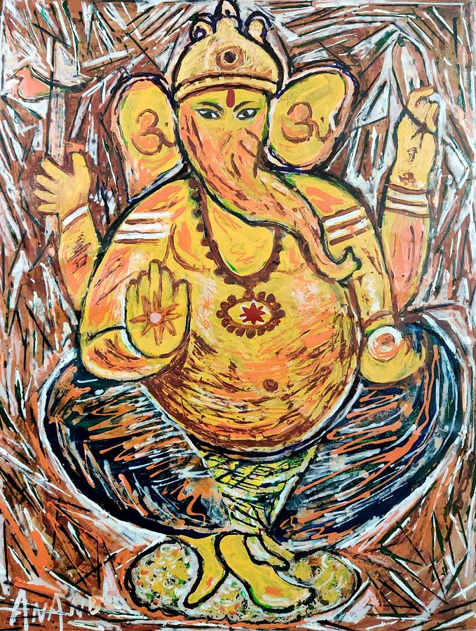 Ganesha-7 Painting by Anand Swaroop Manchiraju