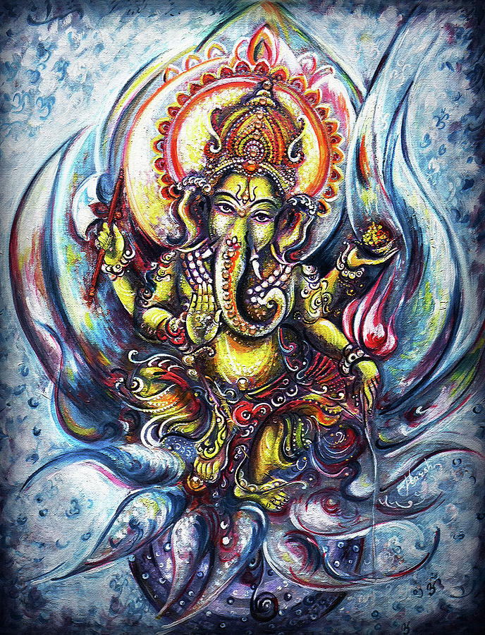 Ganesha - blessings   Painting by Harsh Malik