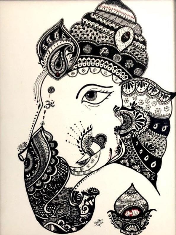 Ganesh drawing by Vijayakumar Meharaj | ArtWanted.com