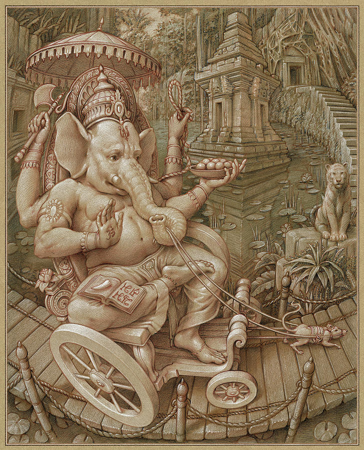 Ganesha Pastel - Ganesha by Kurt Wenner