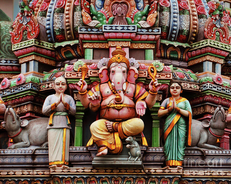 Architecture Photograph - Ganesha, the Elephant god by Delphimages Photo Creations
