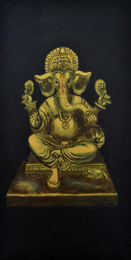 Ganesha Painting by Uma Krishnamoorthy