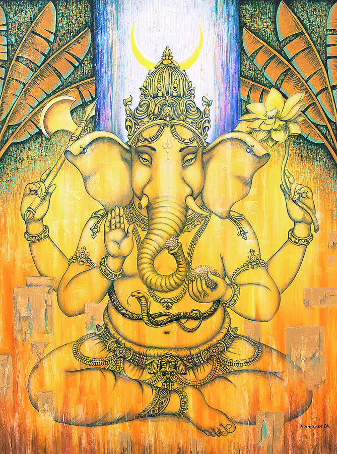 Ganesha Painting by Vrindavan Das