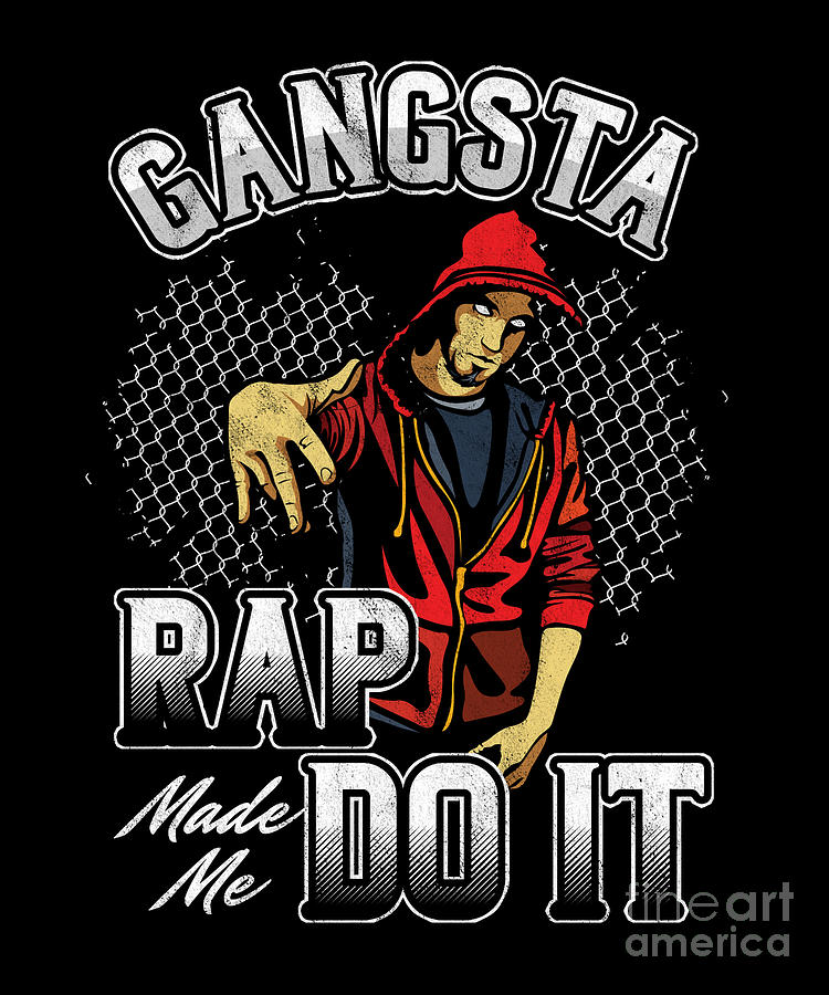 Gangsta Rap Pop Music Rappers Vocalizer Hip Hop Rapping Gift by Thomas Larch