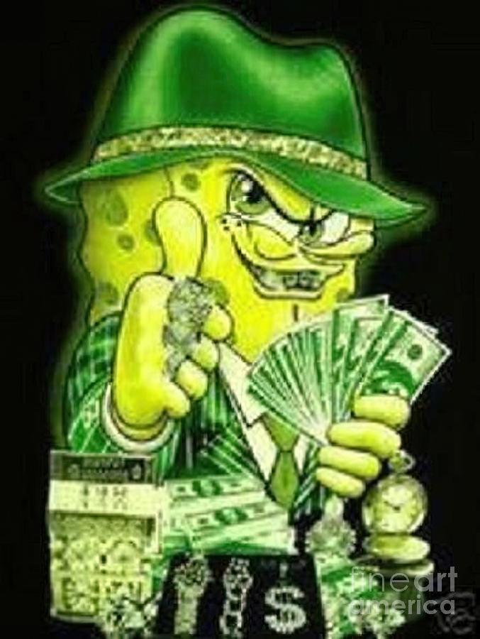 Gangster Spongebob Painting by Chapman Dan - Fine Art America
